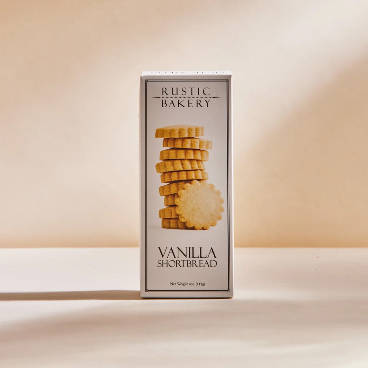 A box of vanilla shortbread cookies