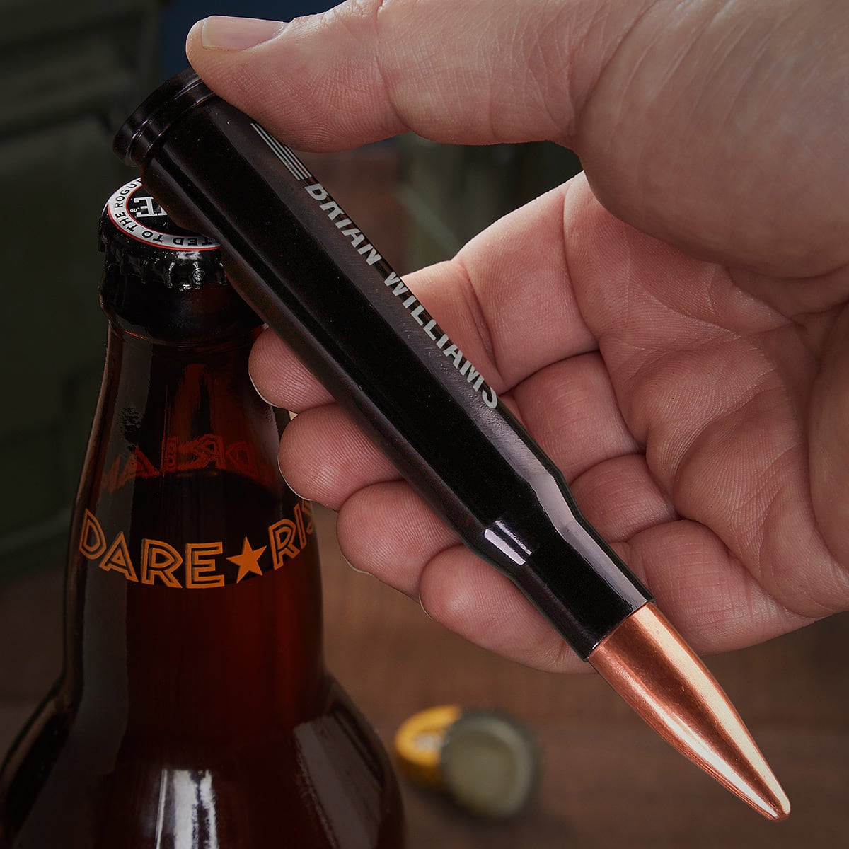 Freedom 50 Cal Personalized Bullet Bottle Opener