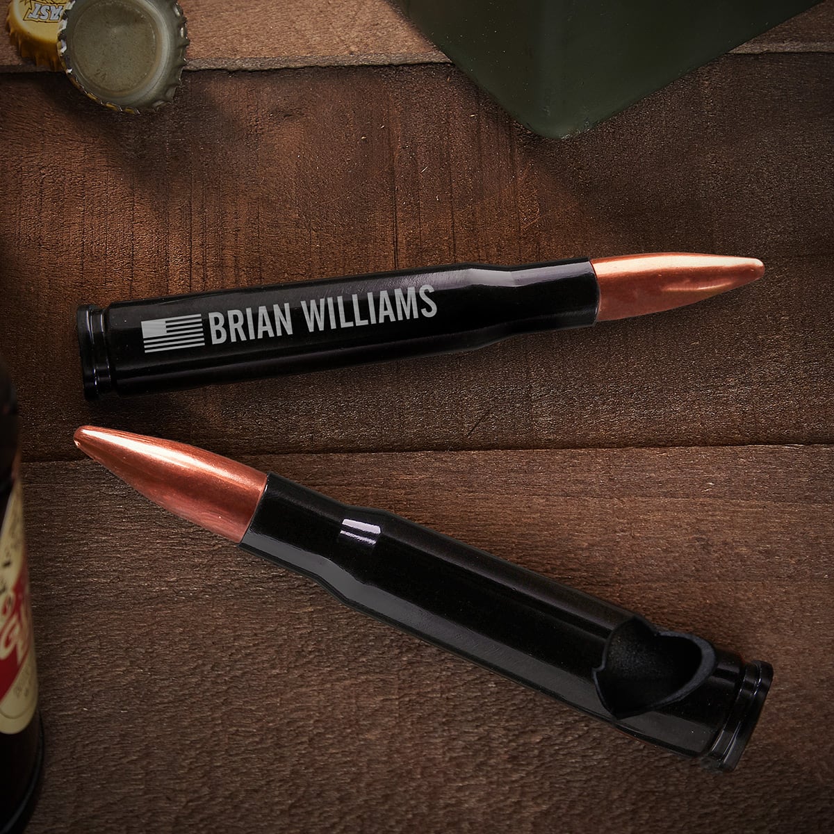 Freedom 50 Cal Personalized Bullet Bottle Opener