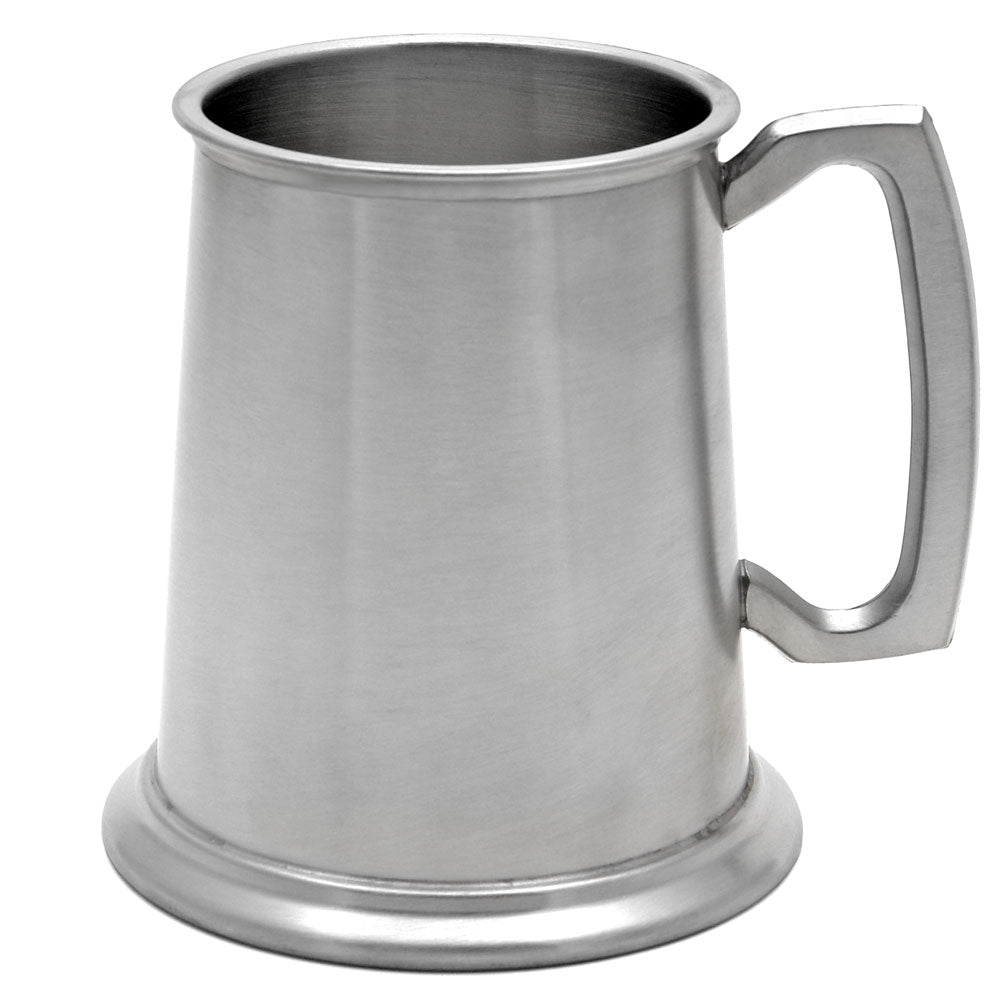 Glass Bottom Pewter Tankard