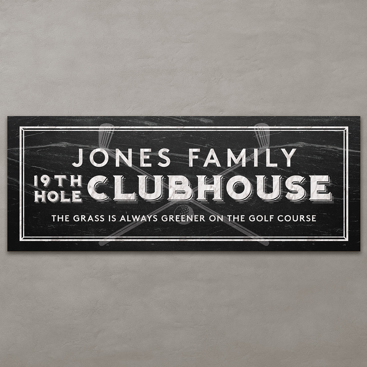 19th Hole Clubhouse Custom Golf Sign, Rectangle