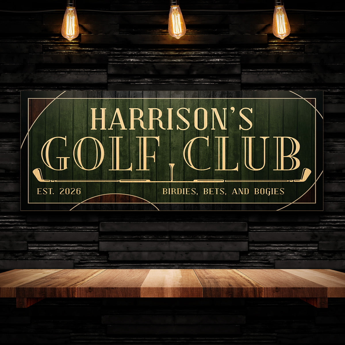 Personalized Golf Club Sign, Custom Golf Gift