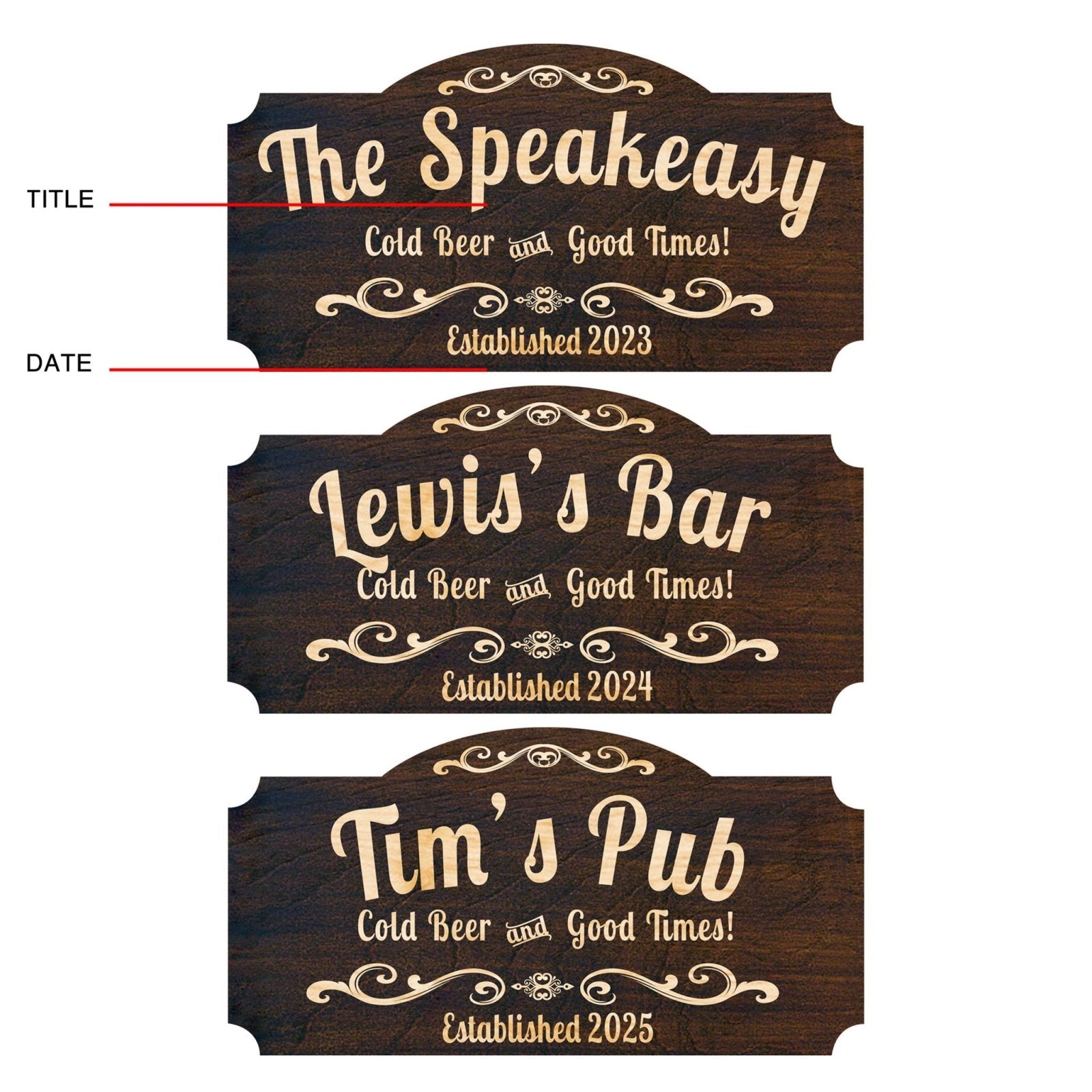 Good Times Wooden Pub Sign (Signature Series)