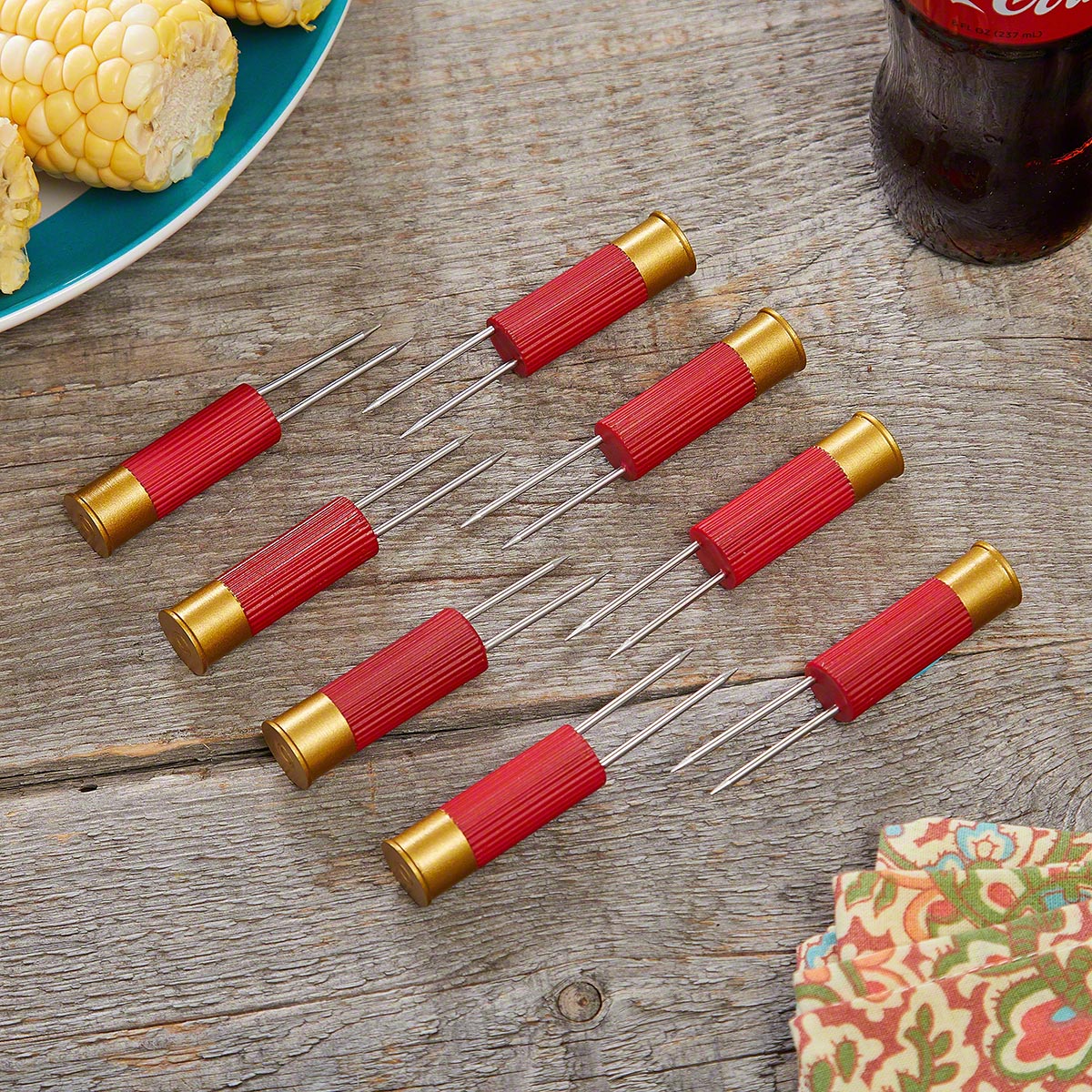 GrillHunter Shotgun Shell Corn Cob Holders, Set of 8