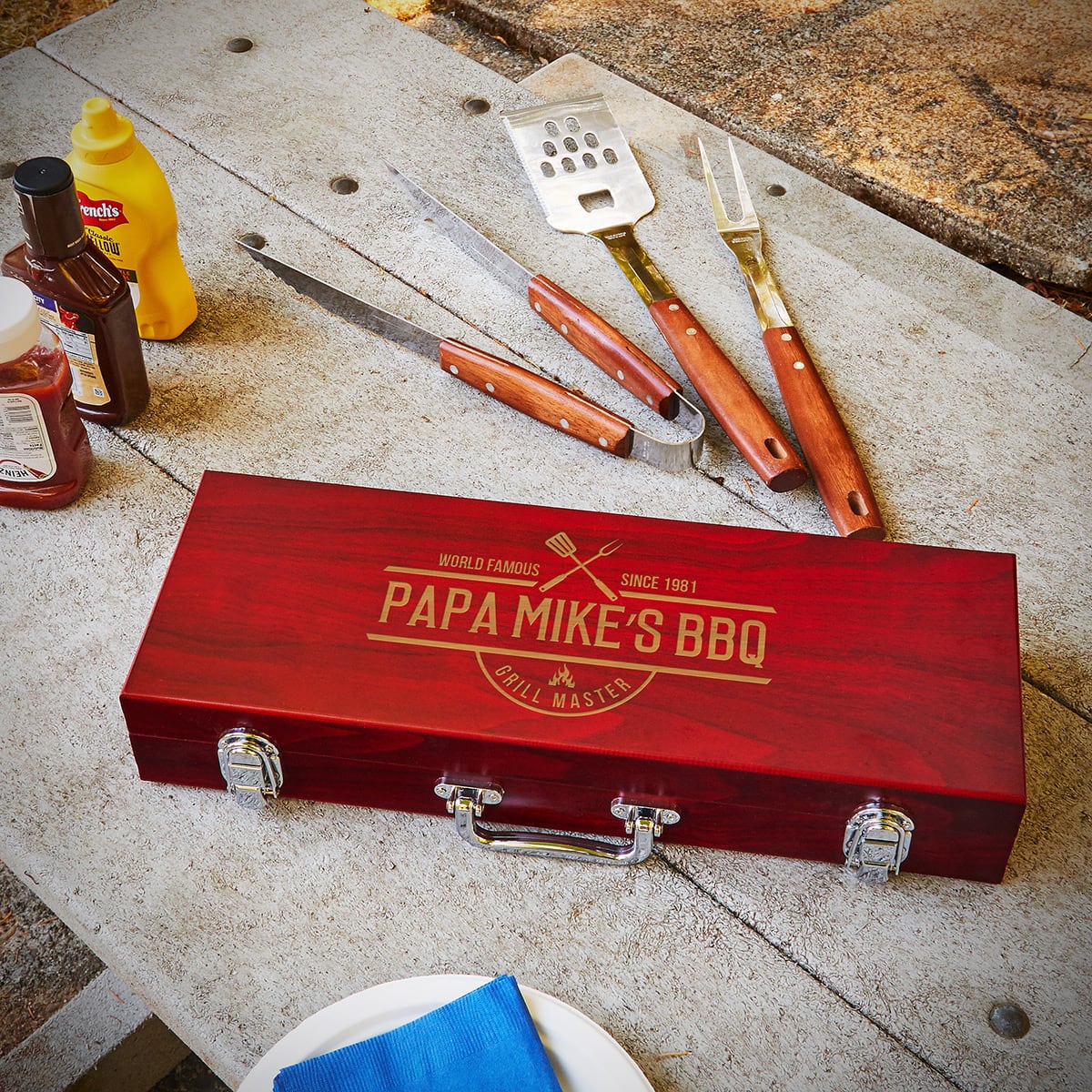 Grilling Tools Engraved Unique Groomsmen Gift Box Set