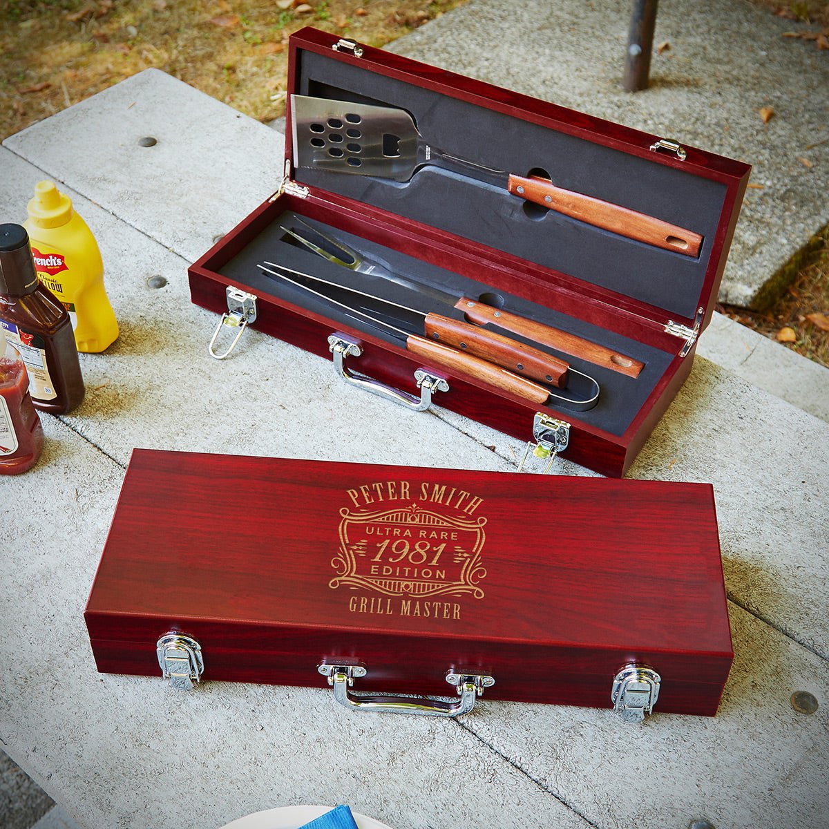 Grilling Tools Engraved Unique Groomsmen Gift Box Set