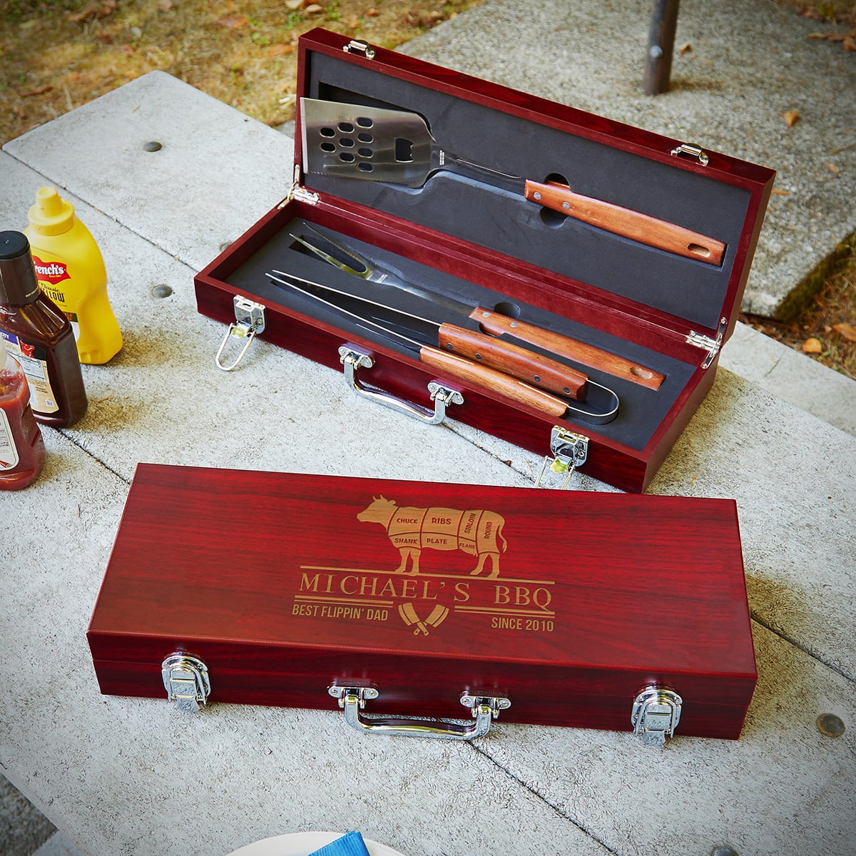 Grilling Tools Engraved Unique Groomsmen Gift Box Set