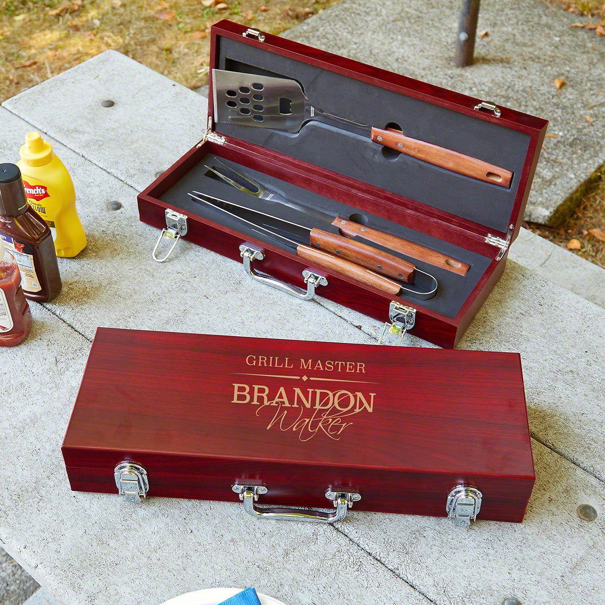 Grilling Tools Engraved Unique Groomsmen Gift Box Set