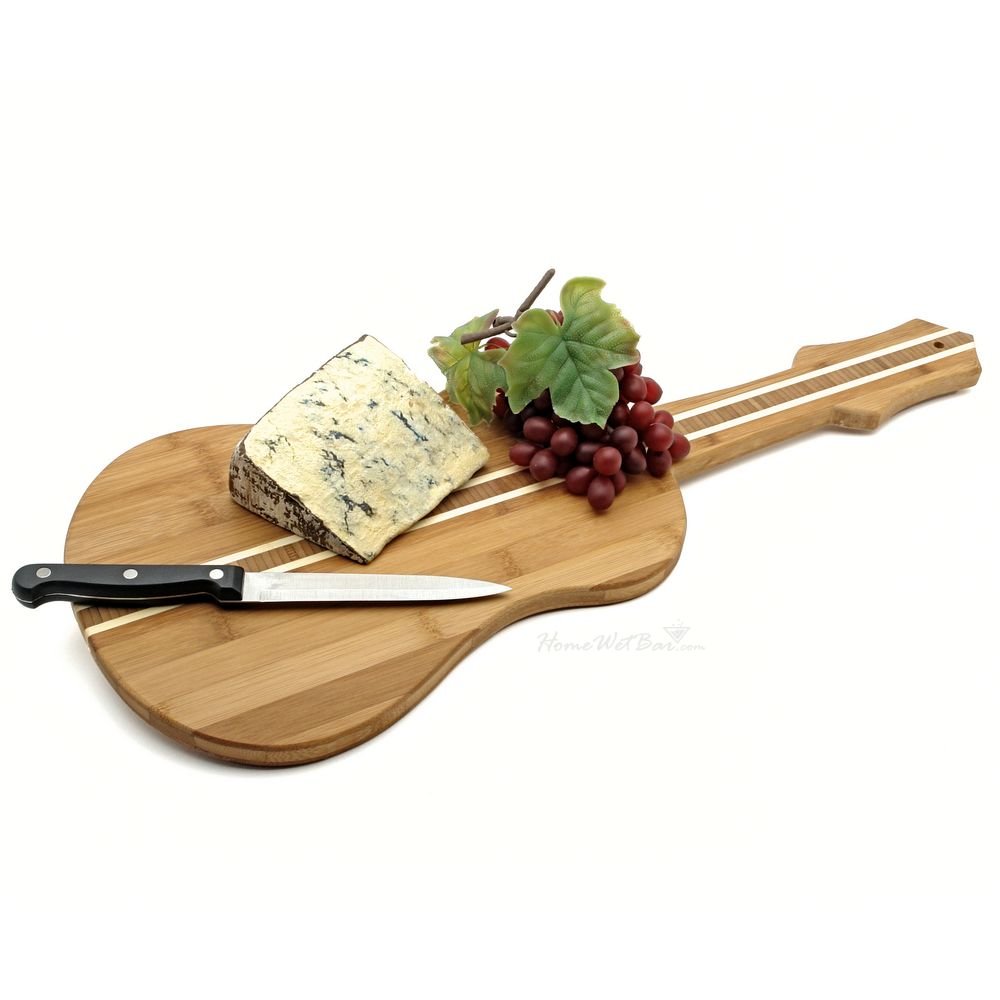 Guitar Shaped Bamboo Cutting Board