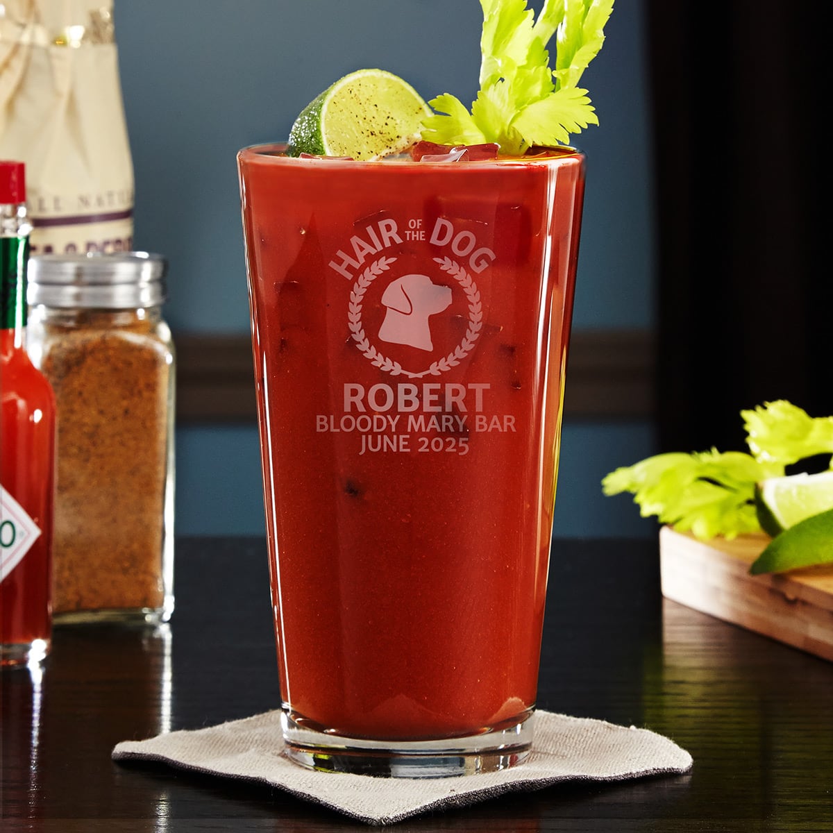 Hair of the Dog Bloody Mary Personalized Pint Glass