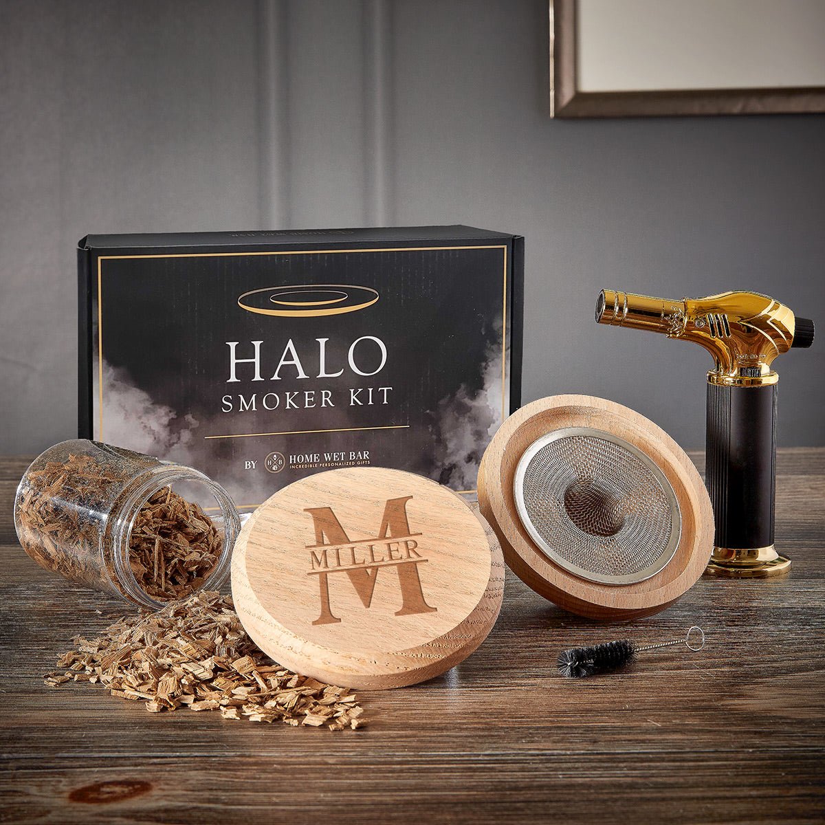 Halo Engraved Cocktail Smoker Kit 5pc with Torch