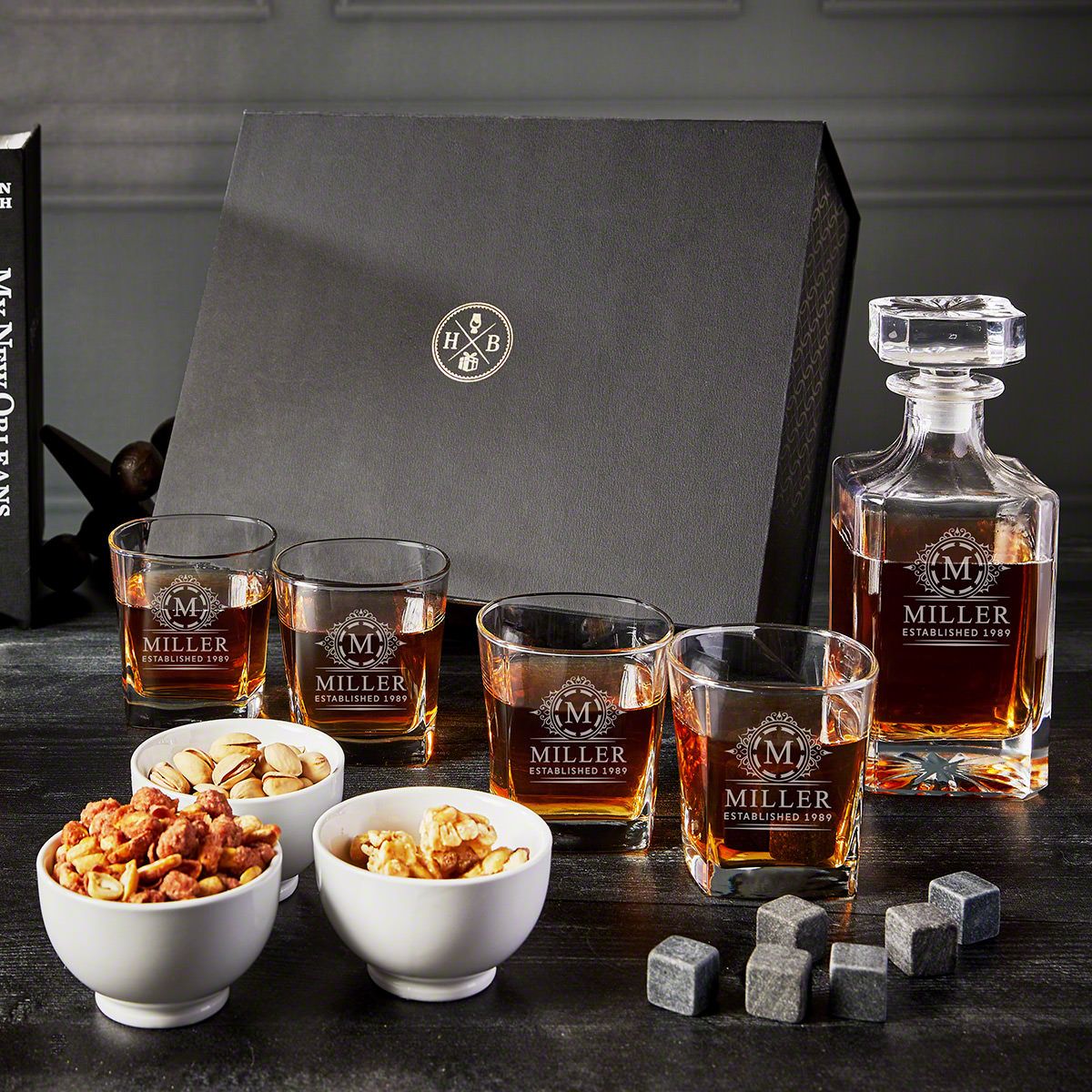 Engraved Luxury Food & Whiskey Gift Set - 11 pc