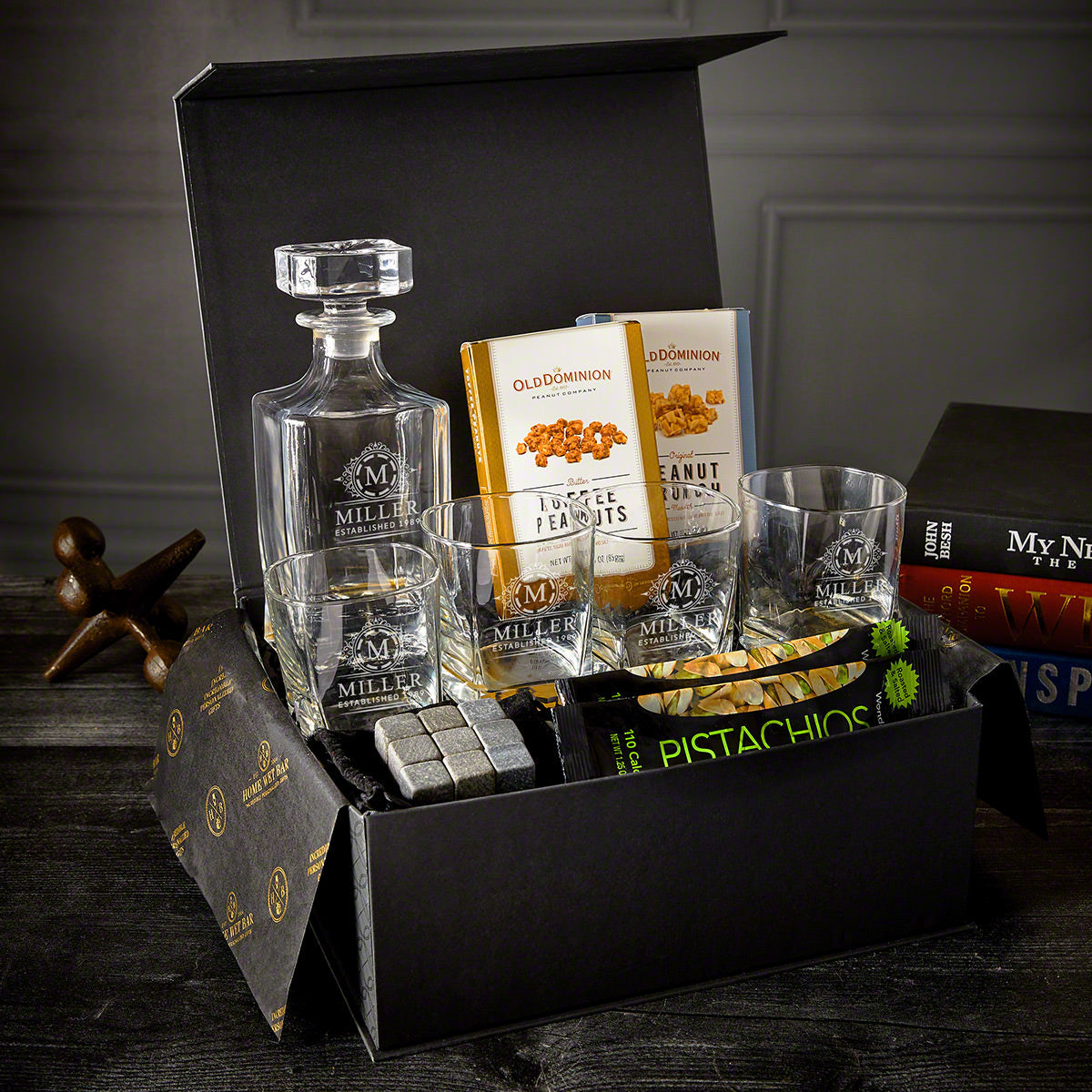 Engraved Luxury Food & Whiskey Gift Set - 11 pc