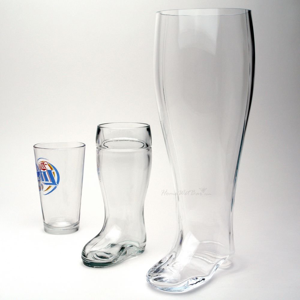 Hand - Blown Das Beer Boot - German 2 Liter