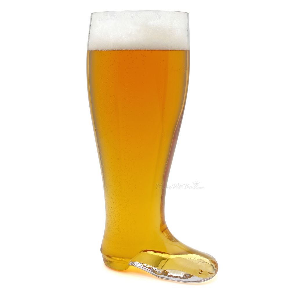 Hand - Blown Das Beer Boot - German 2 Liter