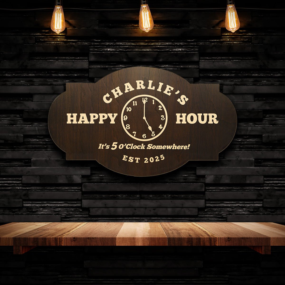 Happy Hour Custom Bar Sign (Signature Series)