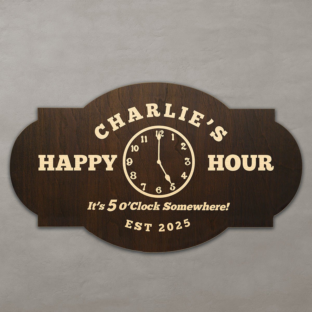 Happy Hour Custom Bar Sign (Signature Series)