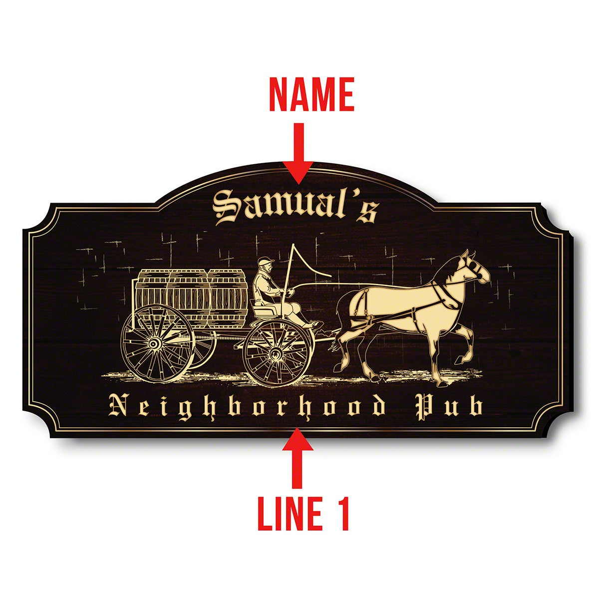 Historic Neighborhood Pub Personalized Sign