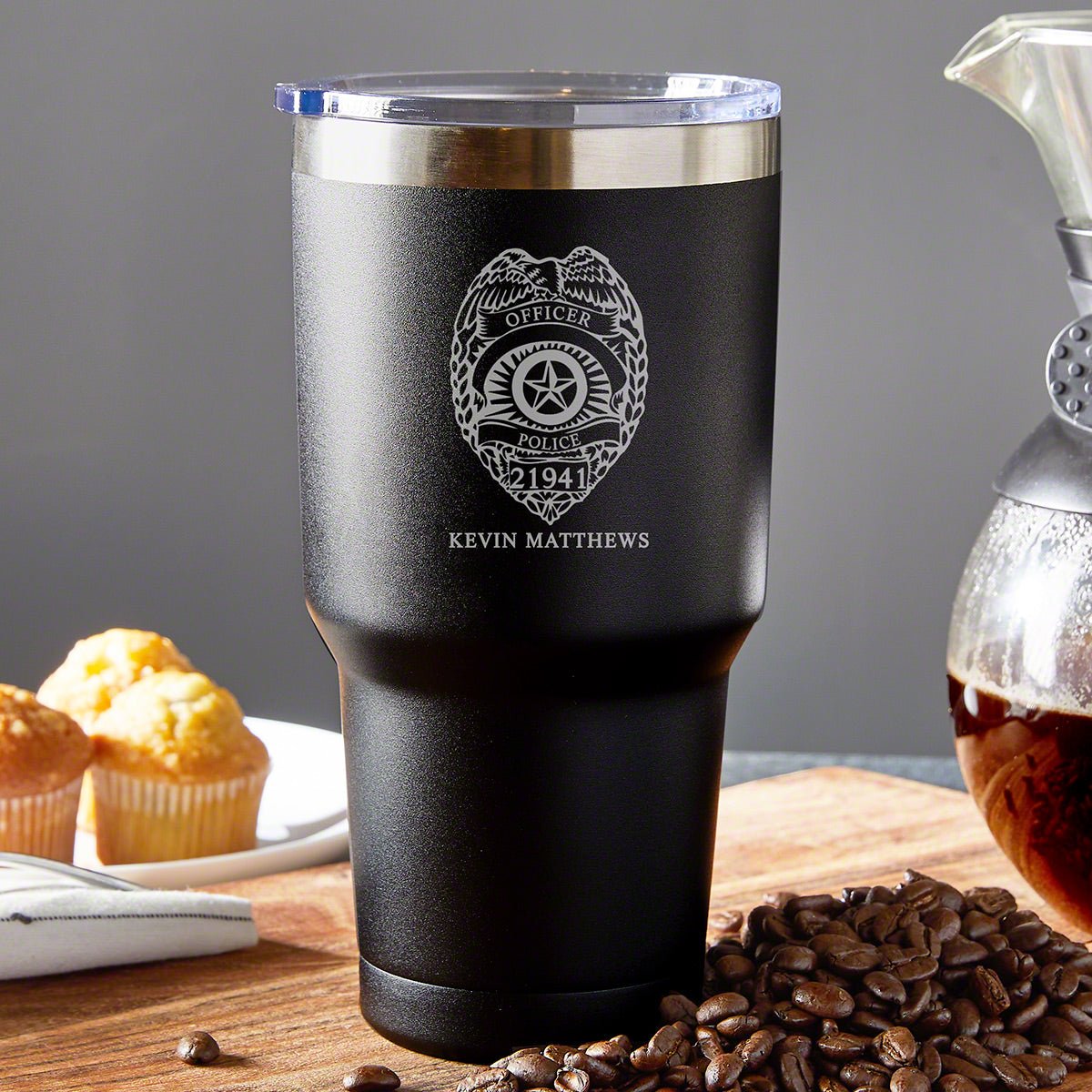 Insulated 30oz Custom Tumbler Cup - Black