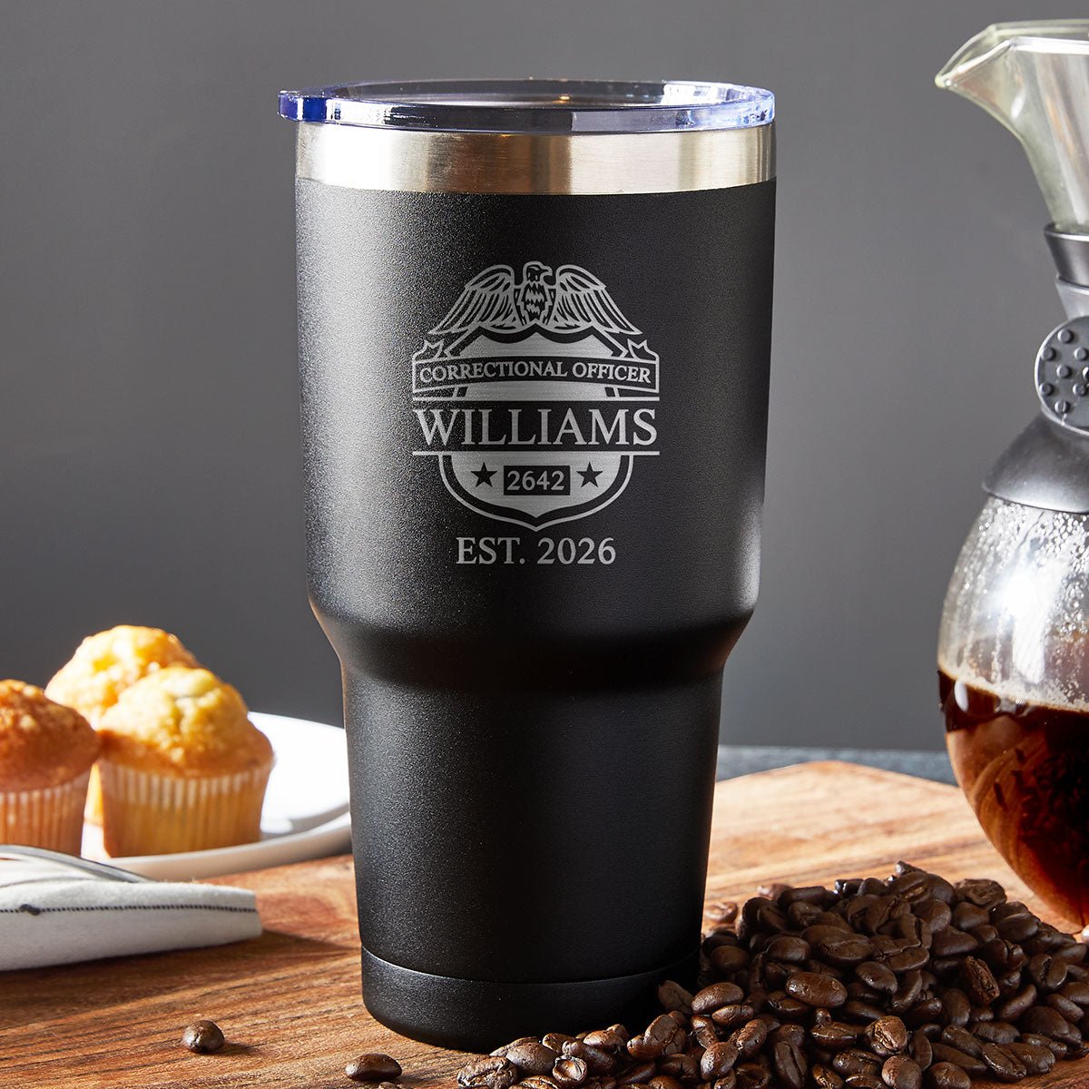 Insulated 30oz Custom Tumbler Cup - Black