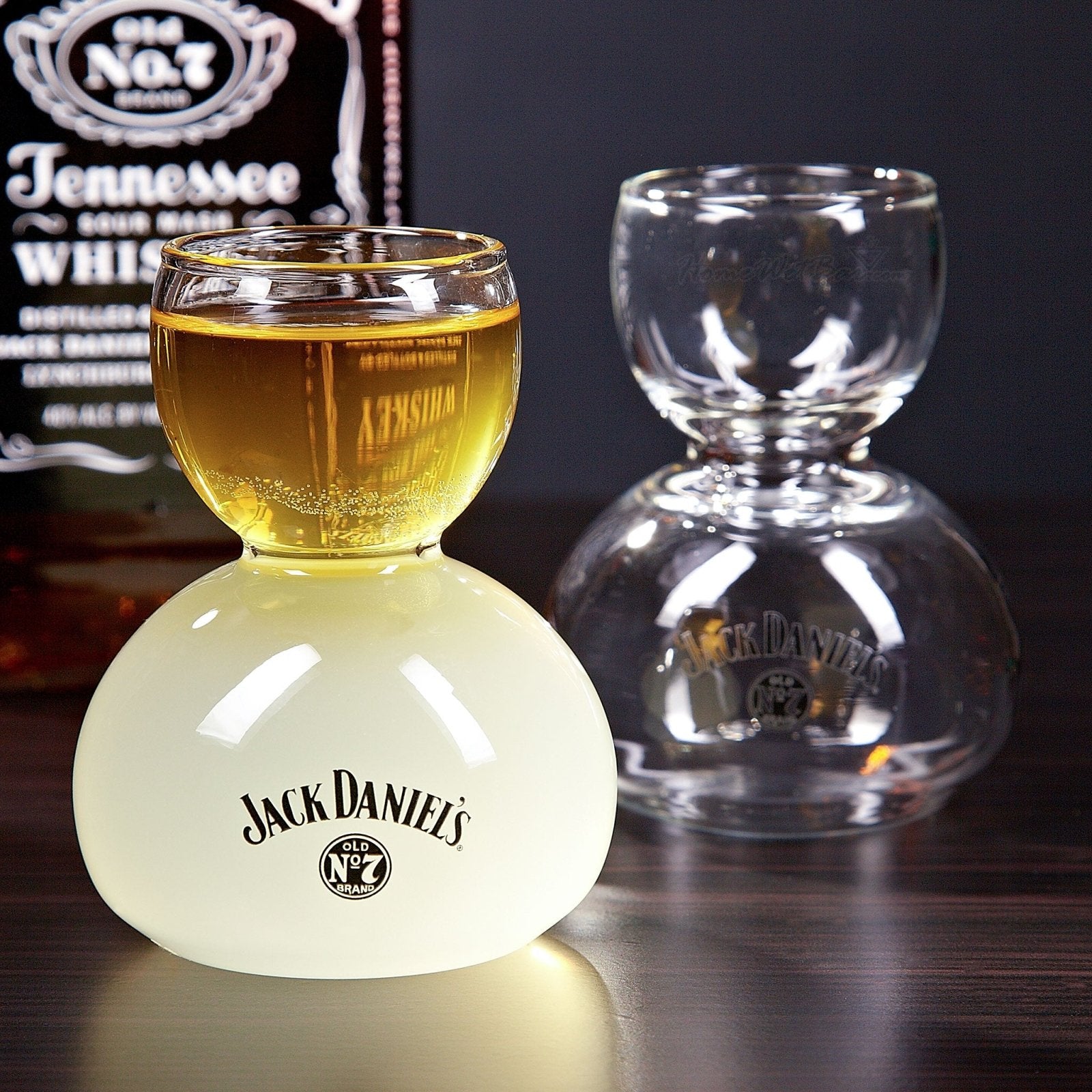 Jack Daniels Whiskey on Water Glasses, Set of 2