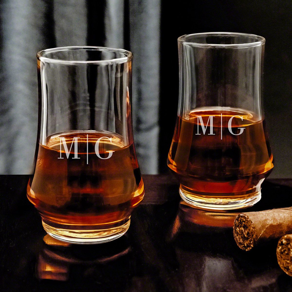 Kenzie Personalized Whiskey Tasting Glasses Set of 4