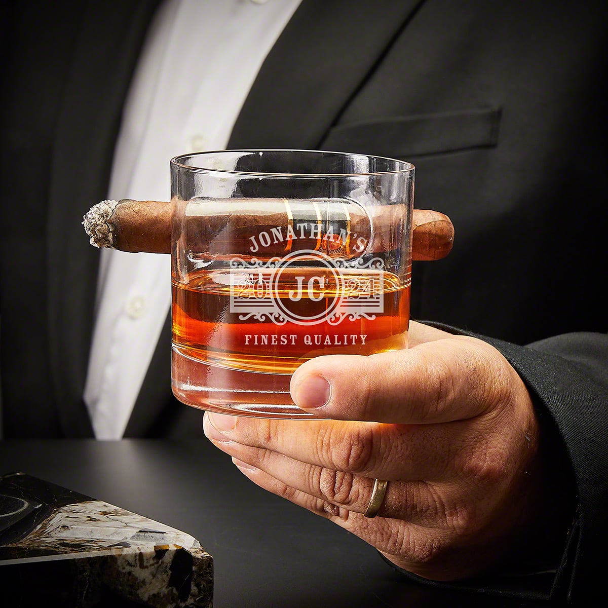 Custom Cigar Whiskey Glass Gift Set - 6pc 