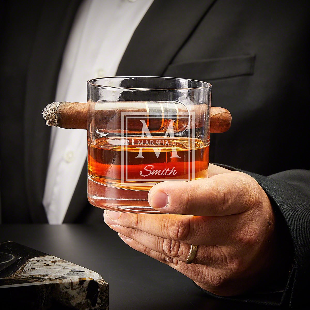 Oxley Custom Cigar Glasses for Whiskey - Set of 2