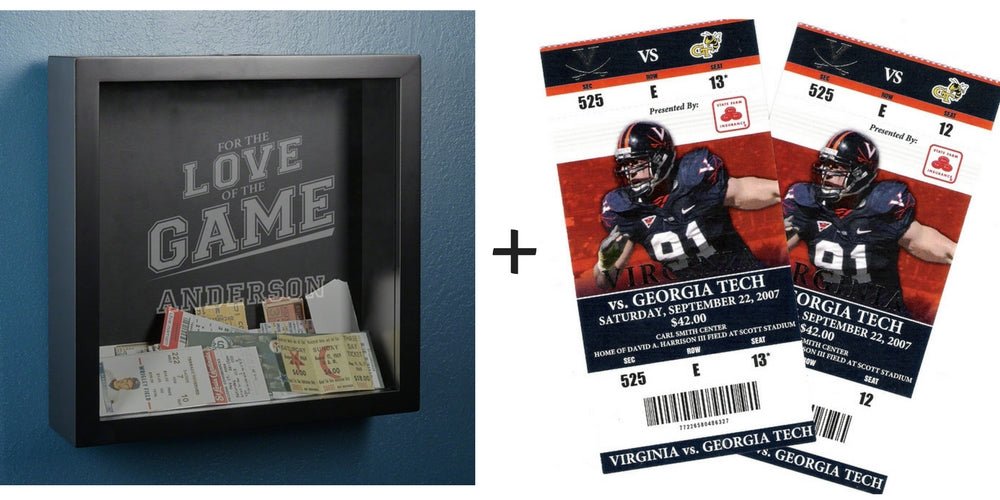 Love of the Game Personalized Ticket Stub Shadow Box