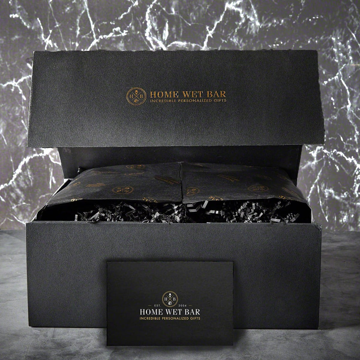 Personalized Black Onyx Twist Whiskey Gift Set