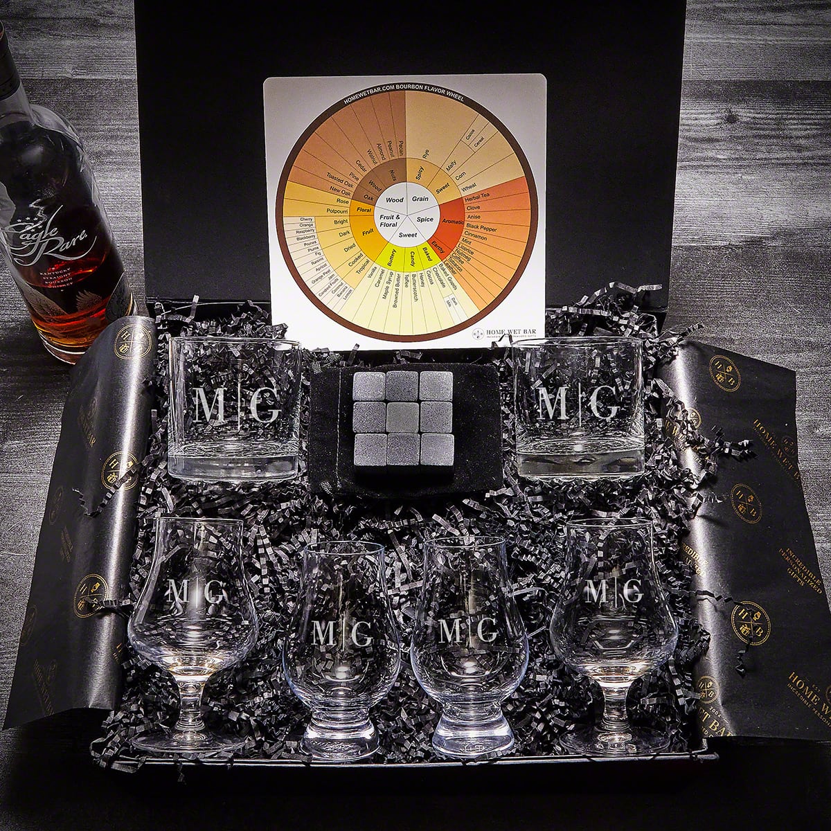 Personalized Bourbon Tasting Kit with Luxury Box - 9pc 