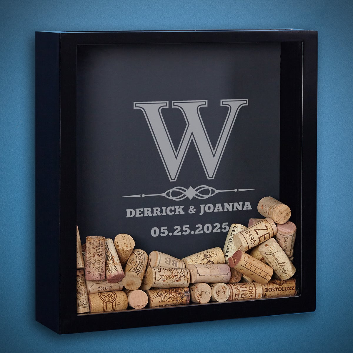 Personalized Wine Cork Shadow Box