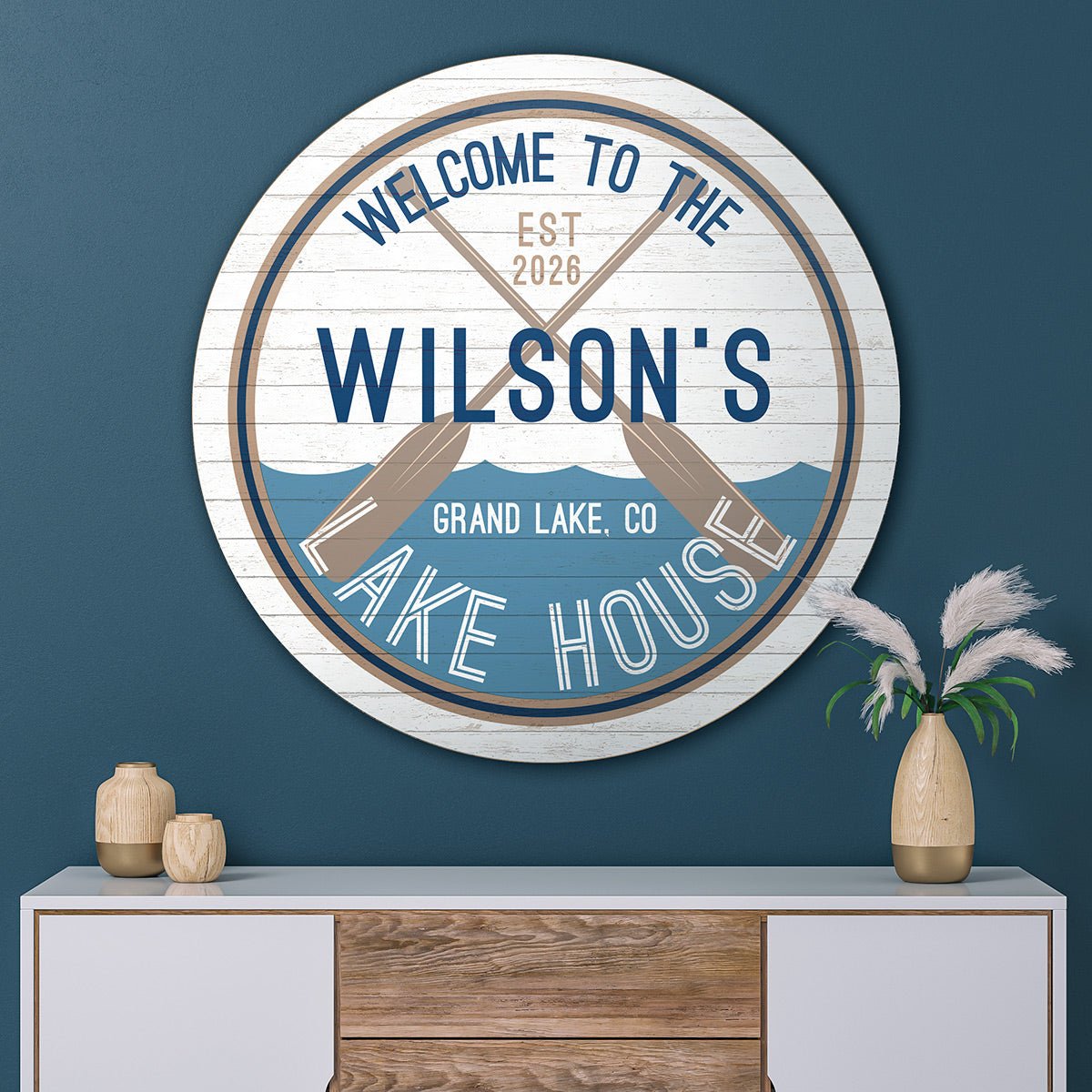 Making Waves Custom Lake House Sign