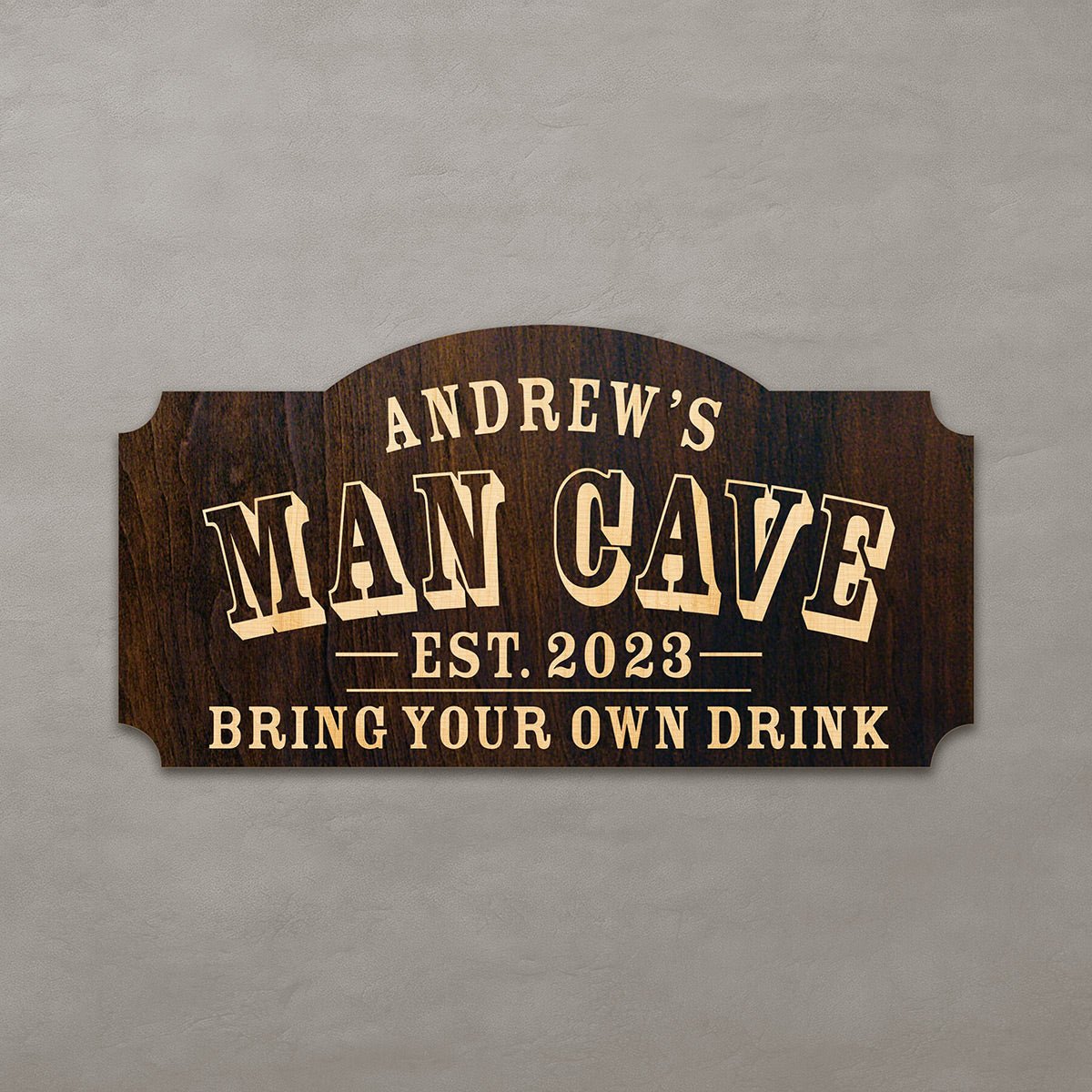 Man Cave Custom Wooden Sign (Signature Series)