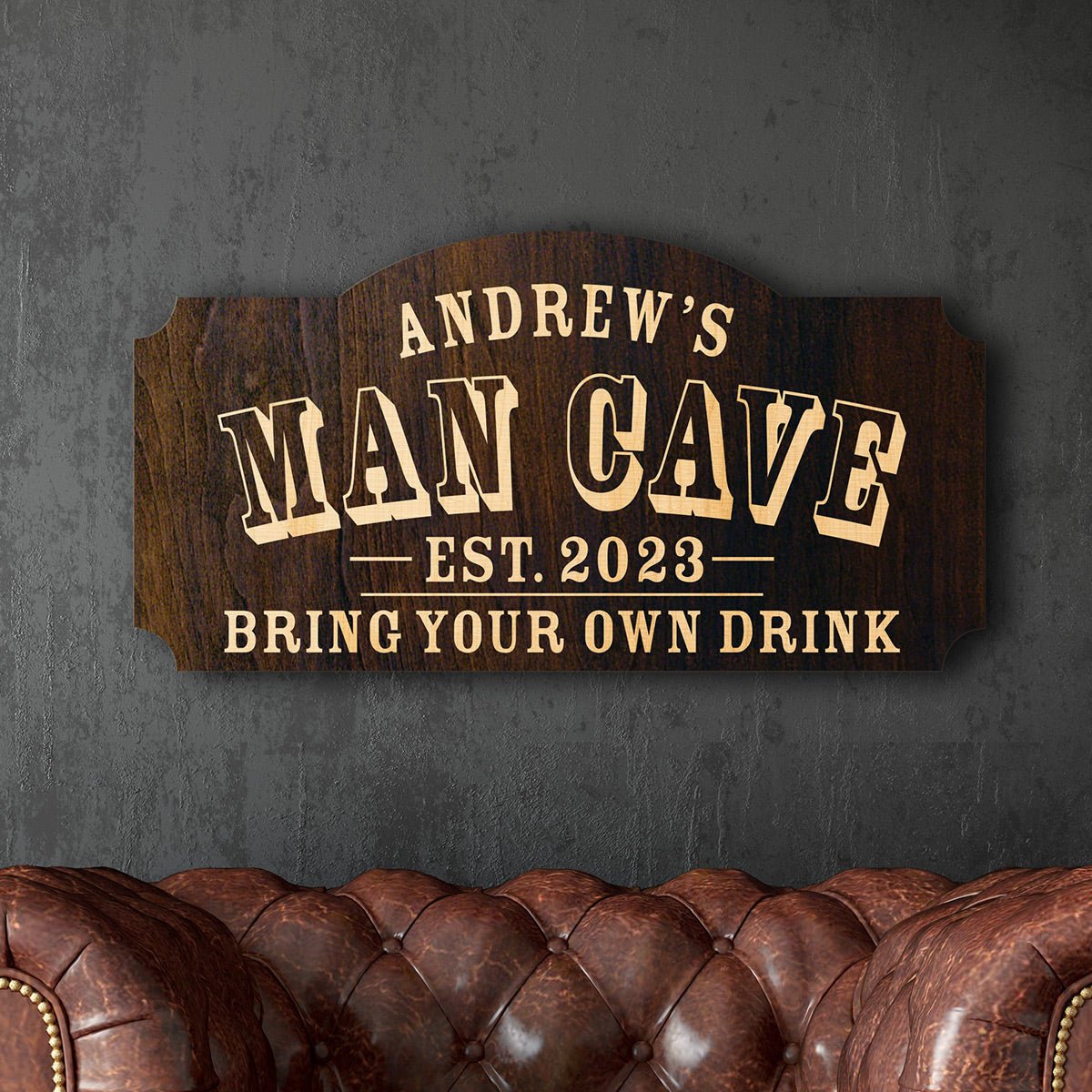 Man Cave Custom Wooden Sign (Signature Series)