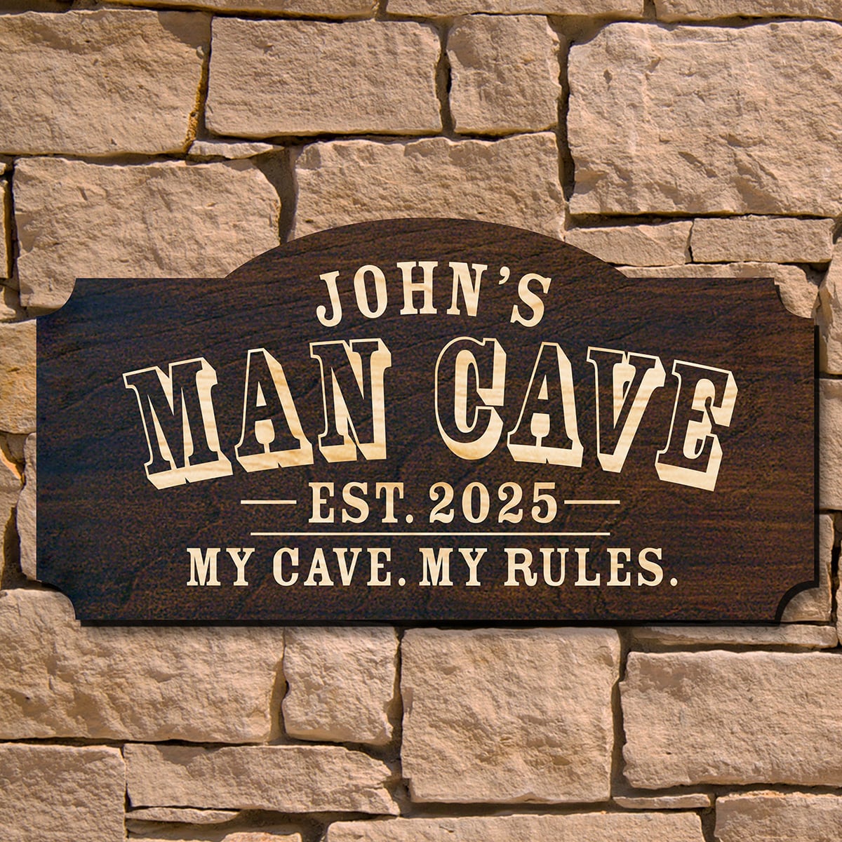 Man Cave Custom Wooden Sign (Signature Series)