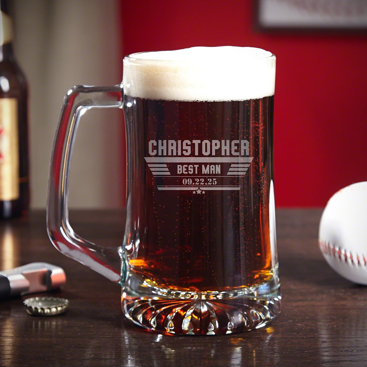 Brewmaster Personalized Groomsman Gift Beer Mug 