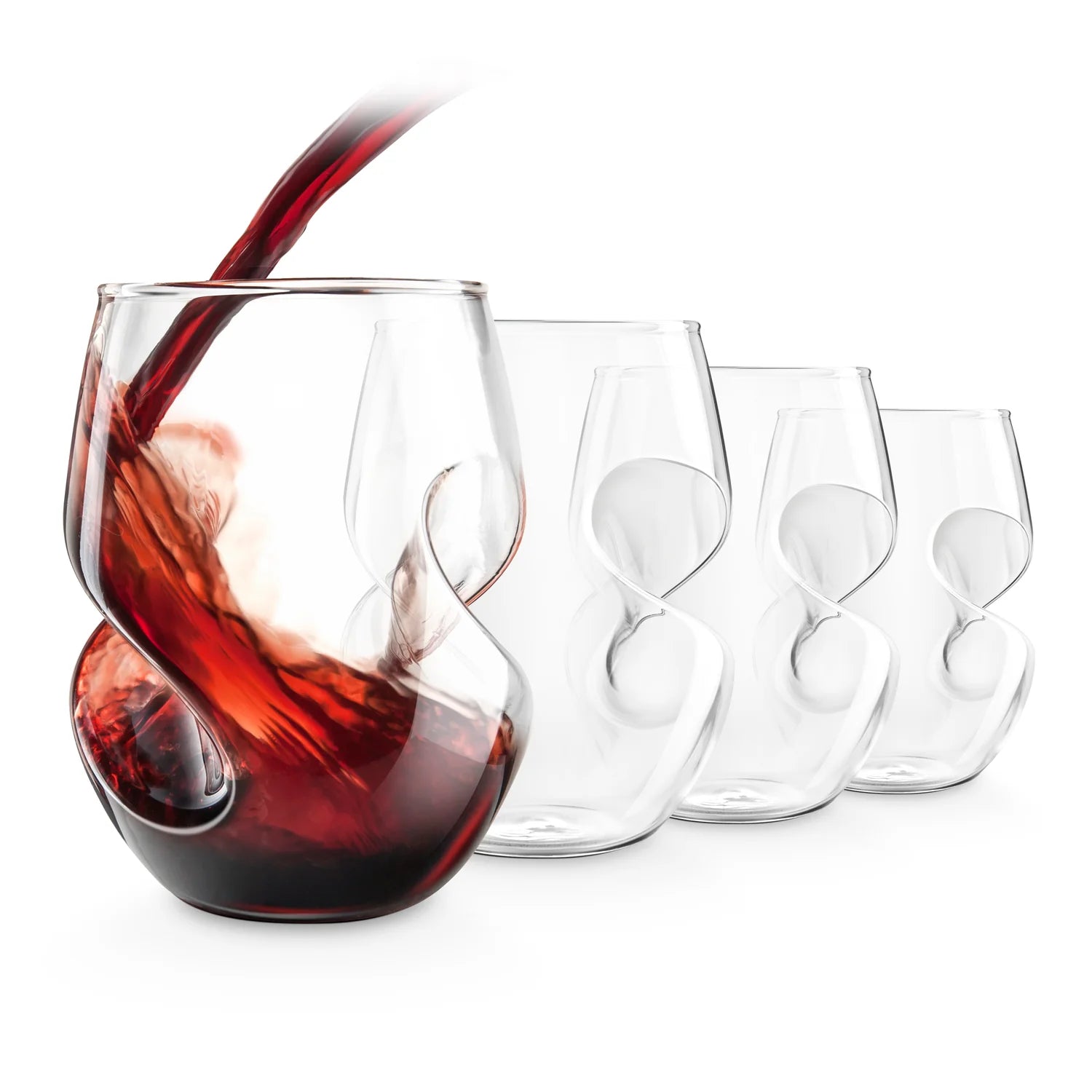 Modena Sculpted Wine Glasses, Set of 4