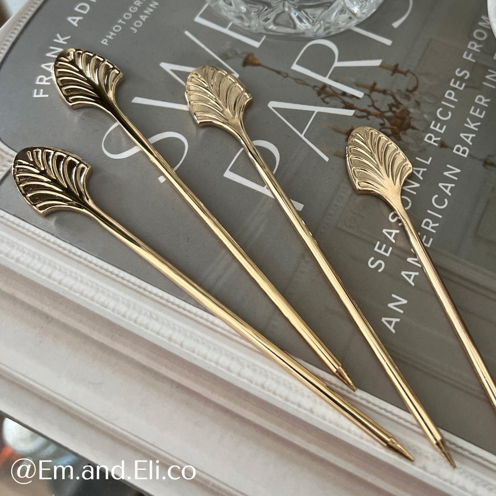 Monaco Cocktail Picks, Gold