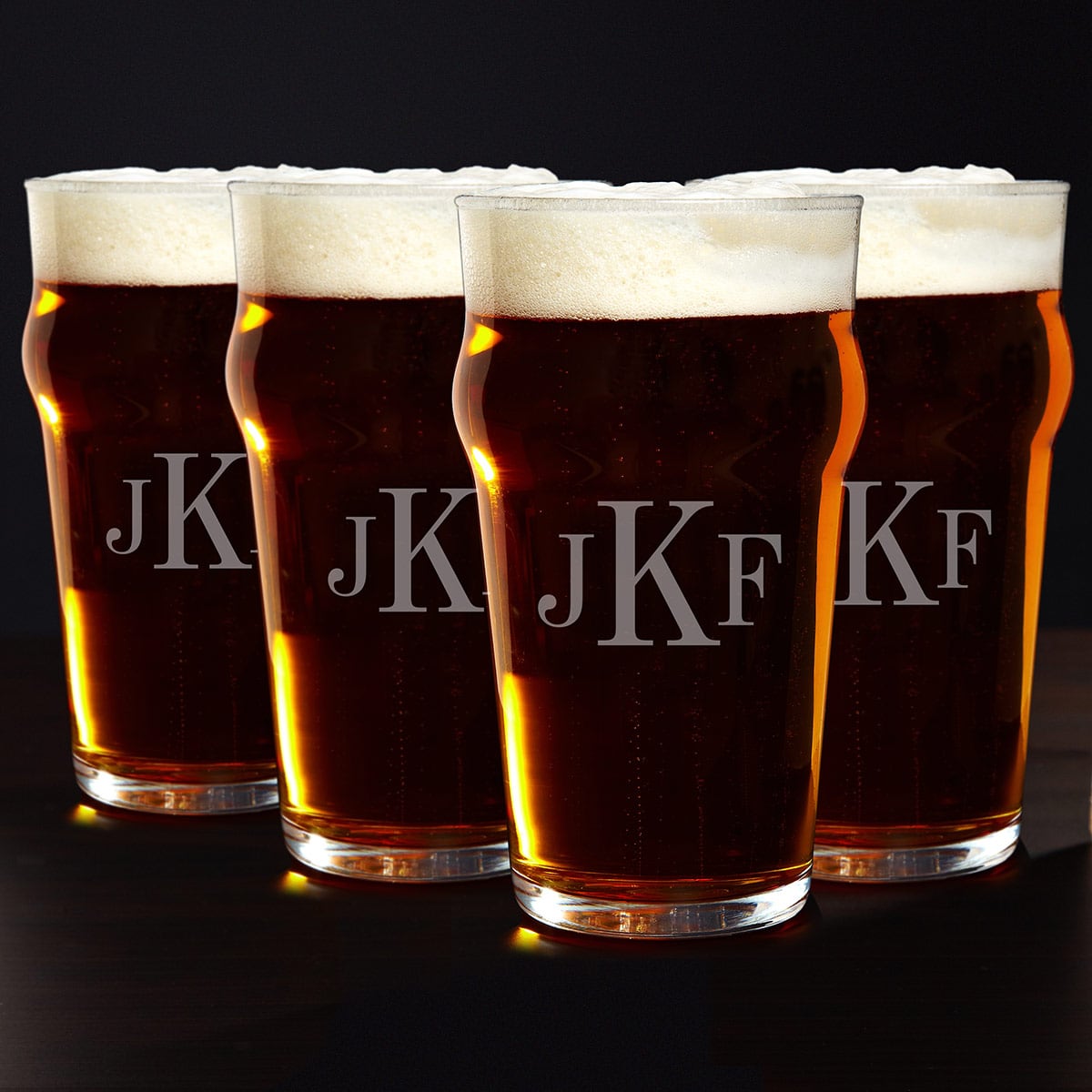 English Pub Beer Glasses, Set of 4