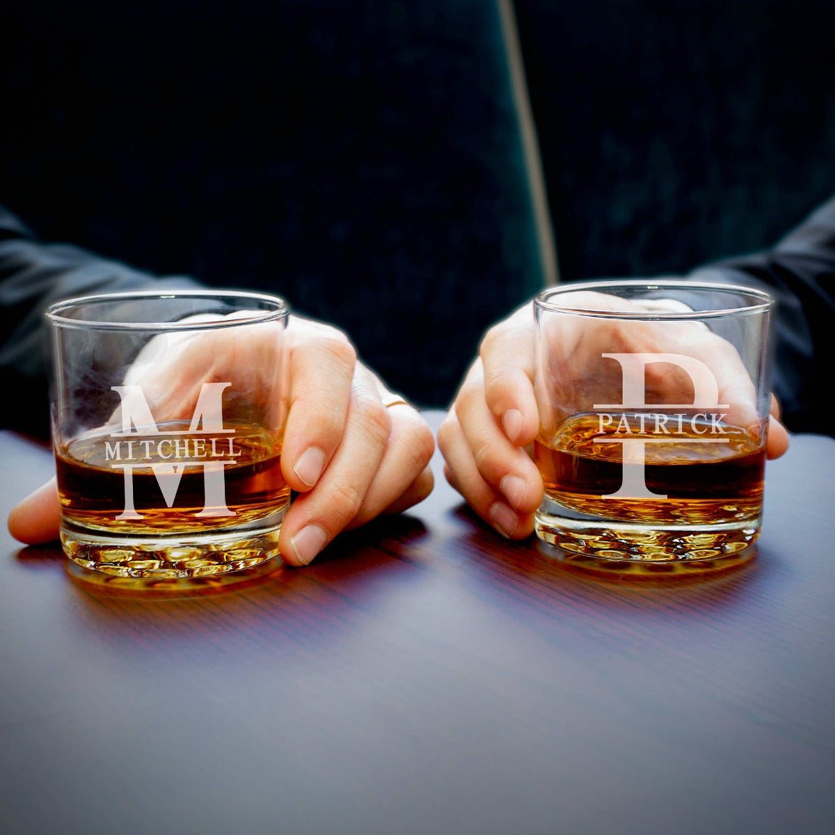 Monogram Engraved Whiskey Glass