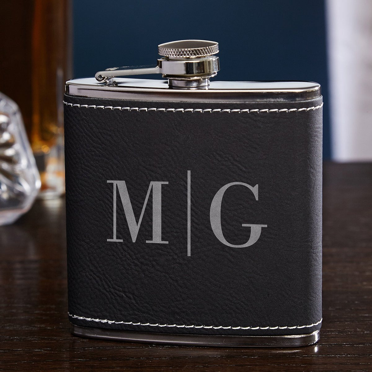 Monogram Personalized Flask Gift Set