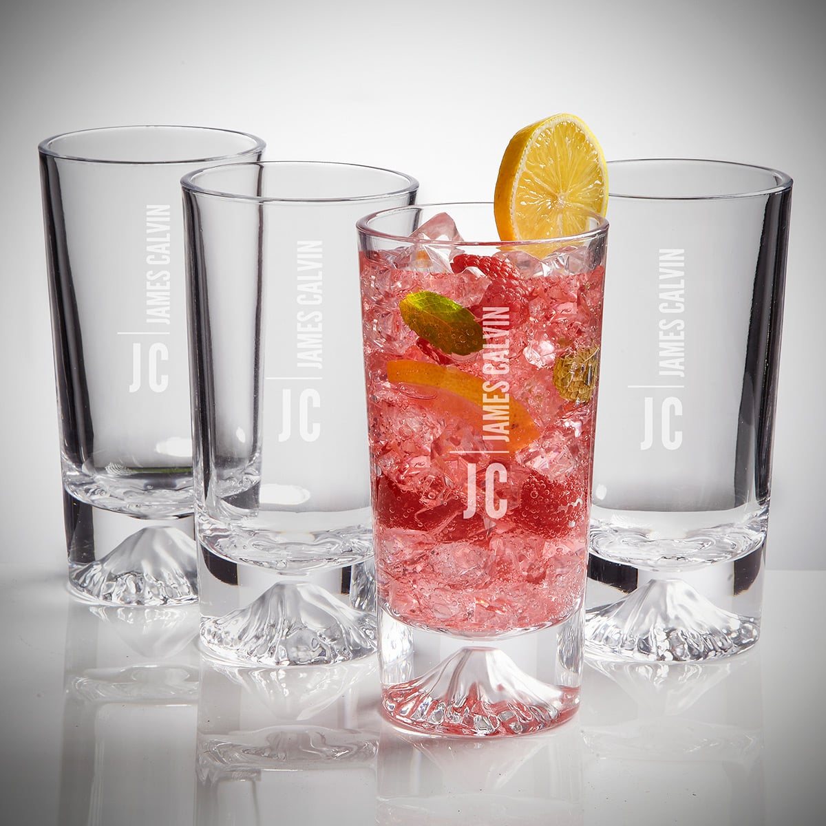 Mt. Everest Personalized Cocktail Glasses, Set of 2