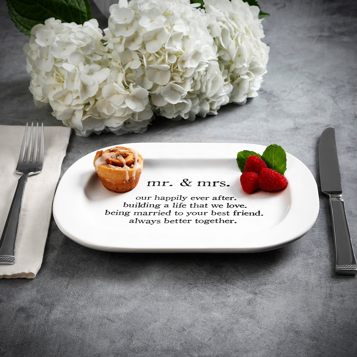 Mr. & Mrs. Wedding Plate, Ceramic Serving Platter