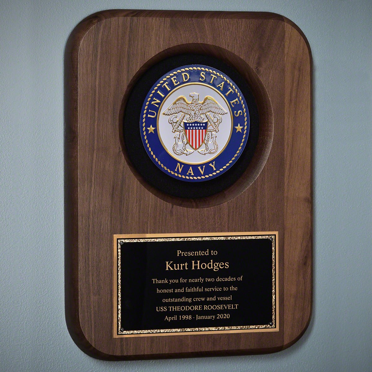 Navy Custom Plaque for Retirement