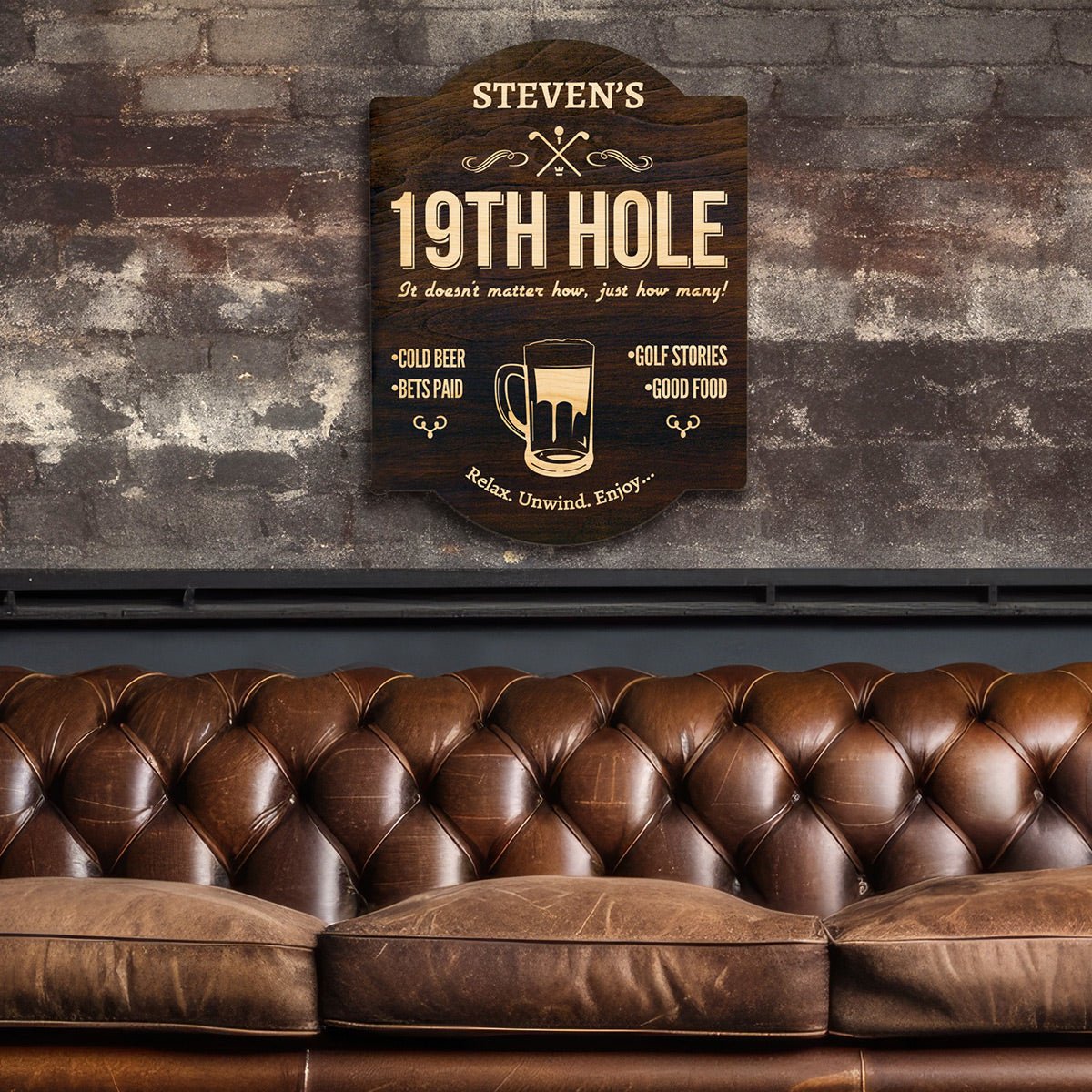 Nineteenth Hole Custom Wall Sign (Signature Series)