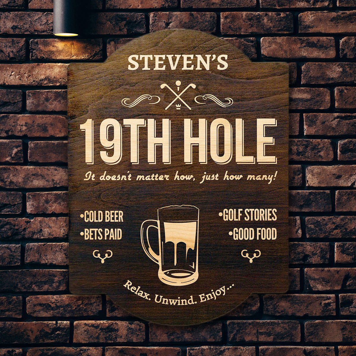 Nineteenth Hole Custom Wall Sign (Signature Series)