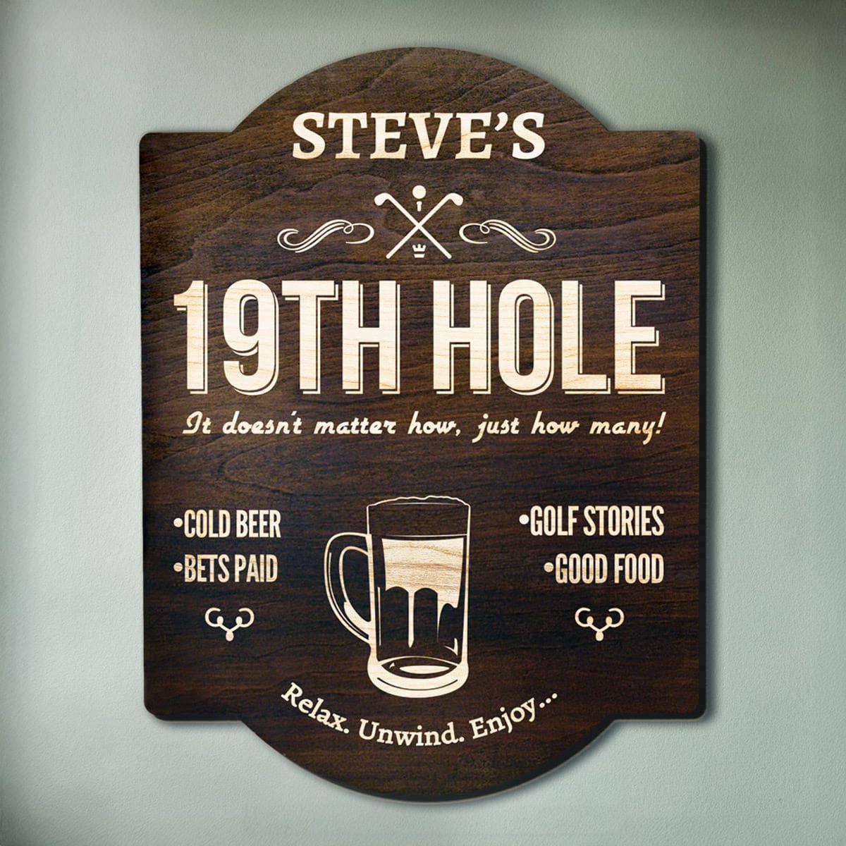 Nineteenth Hole Custom Wall Sign (Signature Series)