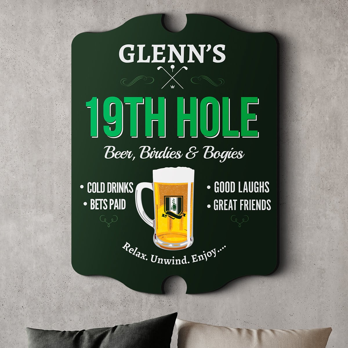 Nineteenth Hole Golf Custom Sign