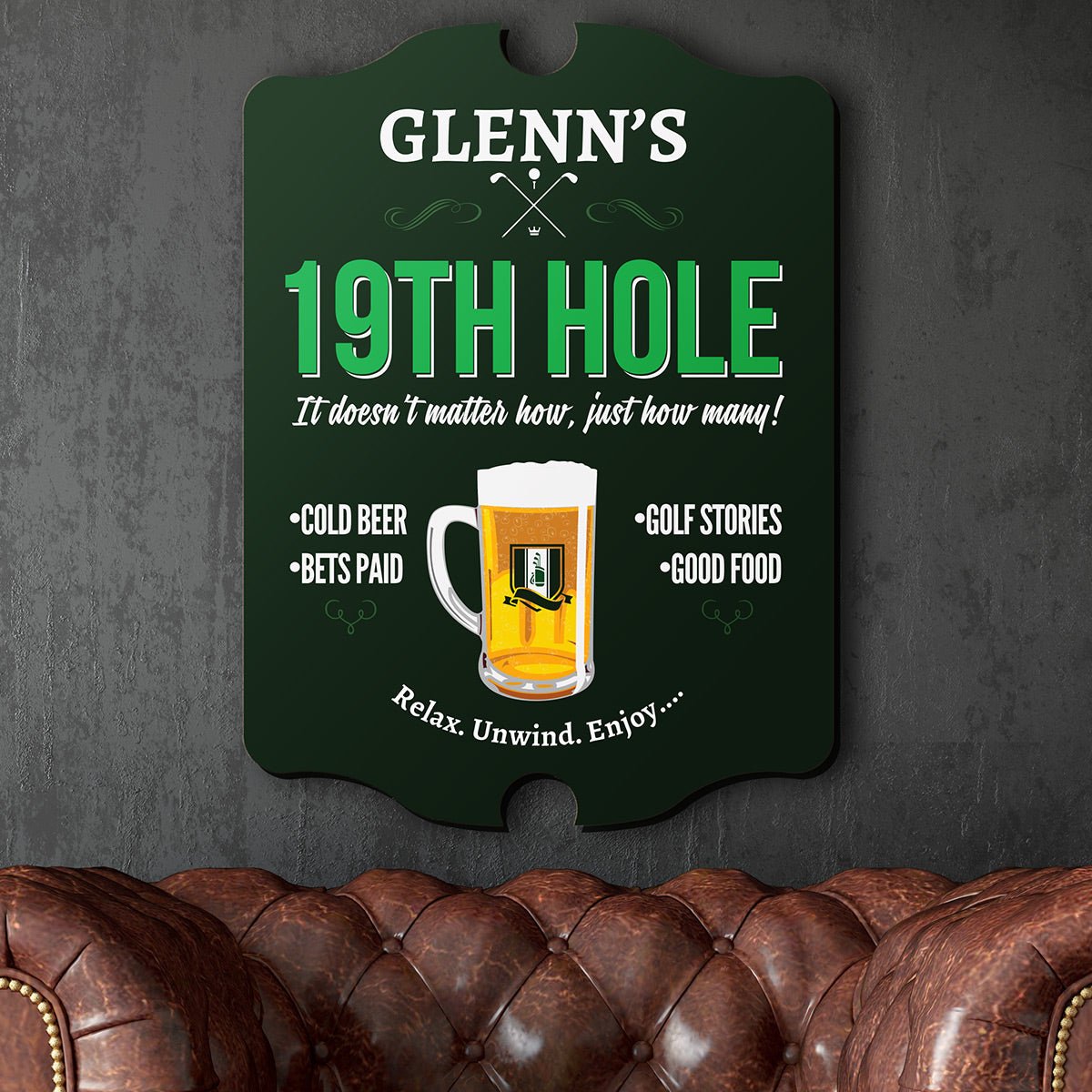 Nineteenth Hole Golf Custom Sign